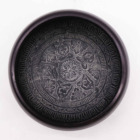 Bol chantant en poudre de terre - Om Five Buddha - 16 cm