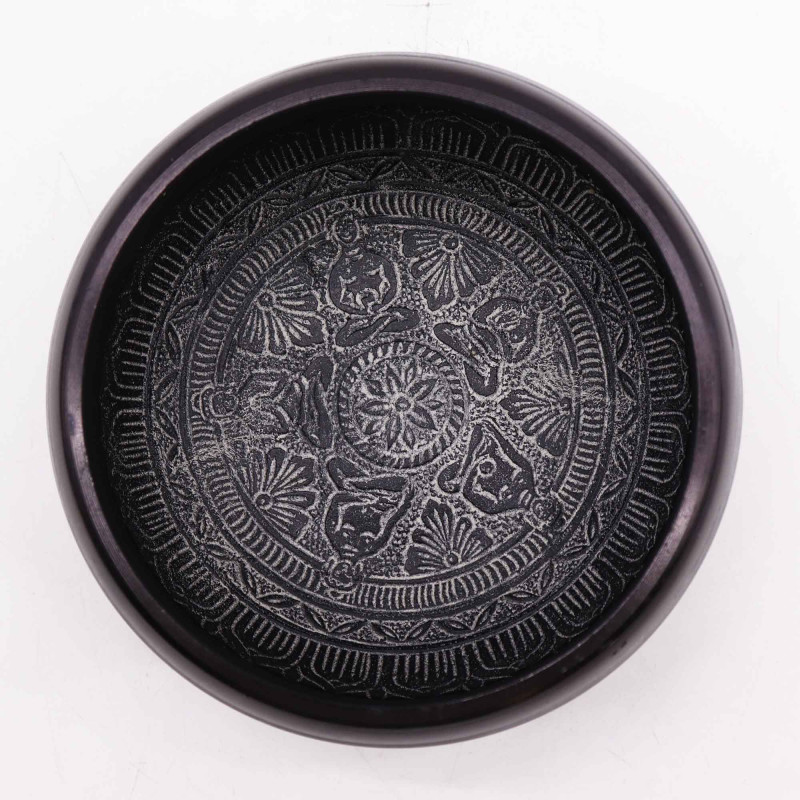 Bol chantant en poudre de terre - Om Five Buddha - 16 cm