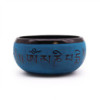 Bol chantant en poudre de terre - Mantra bleu Cinq Bouddhas - 16 cm