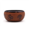 Bol chantant en poudre de terre - Argile Om Buddha - 16 cm