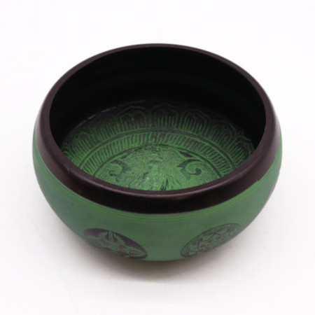 Bol chantant en poudre de terre - Mandala Bouddha - 16 cm