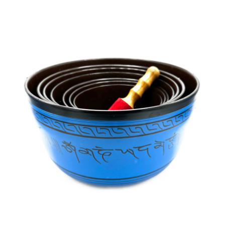 Petit ensemble de sept bols chantants Chakra (14-22 cm)