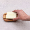 Porte-savon classique en acajou - Ovale dans un rectangle