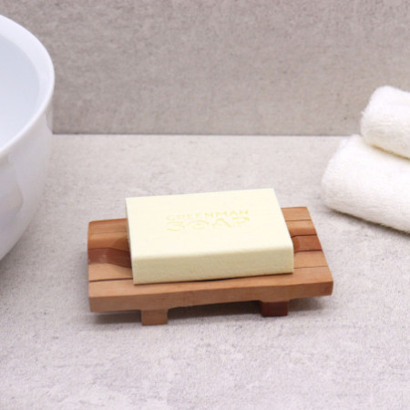 Porte-savon classique en acajou - Égouttoir à grille