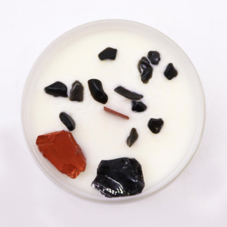 Bougies en cristal pour chakras - Chakra racine