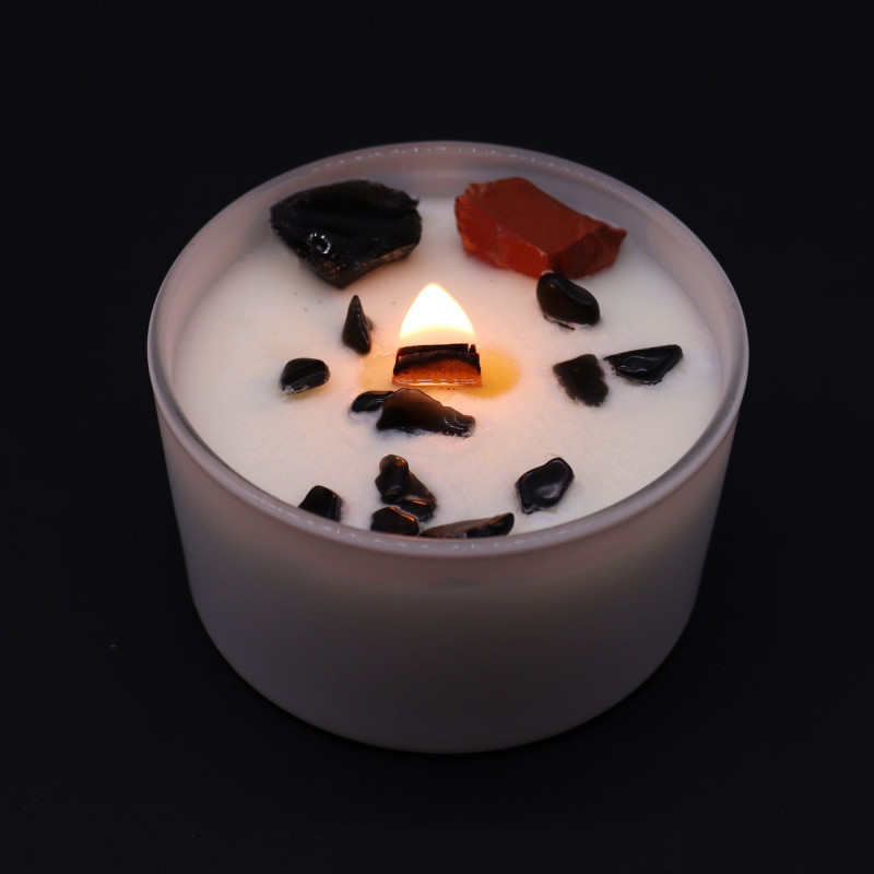 Bougies en cristal pour chakras - Chakra racine