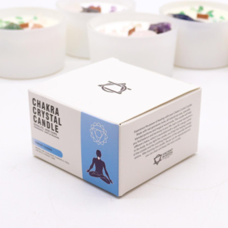 Bougies en cristal pour chakras - Chakra de la gorge