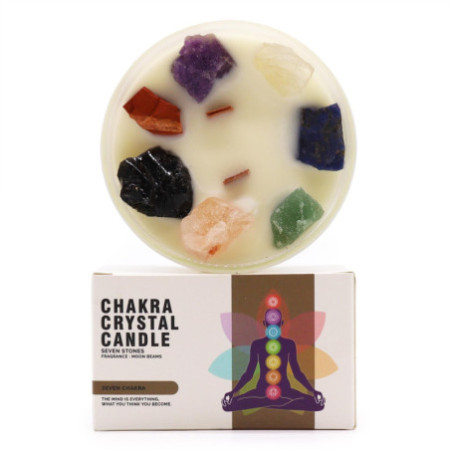 Grandes bougies en cristal Chakra - Seven Chakra