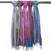 Foulards indiens bohèmes - 50 x 180 cm - Bleus aléatoires