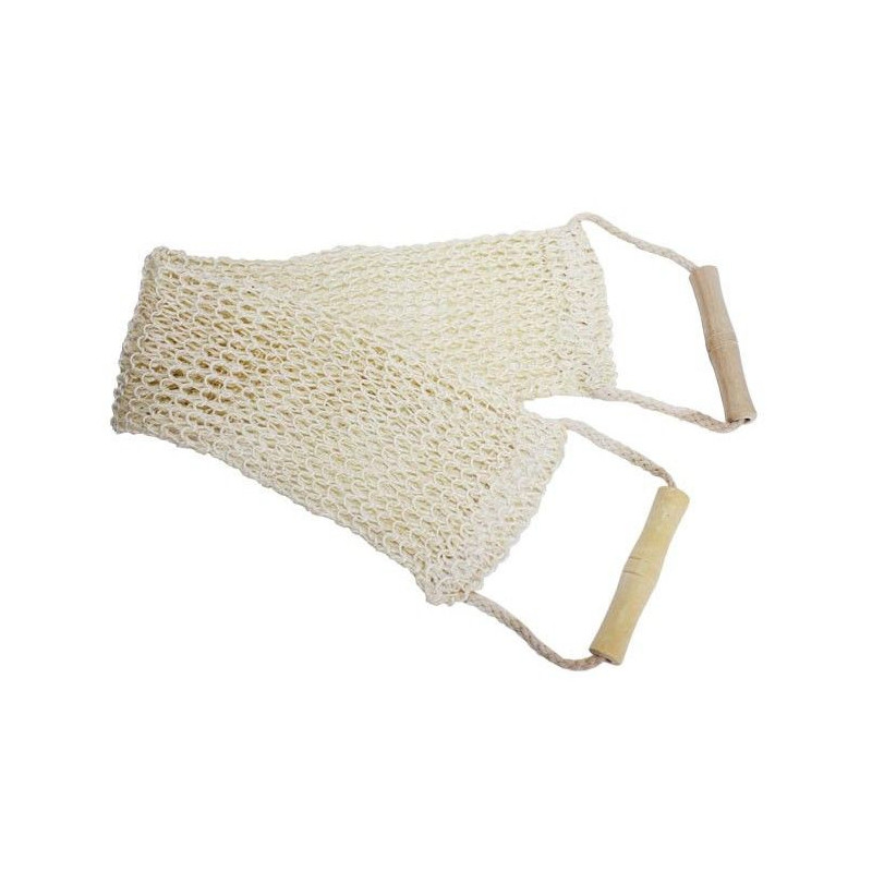 Gommage du dos en jute naturel