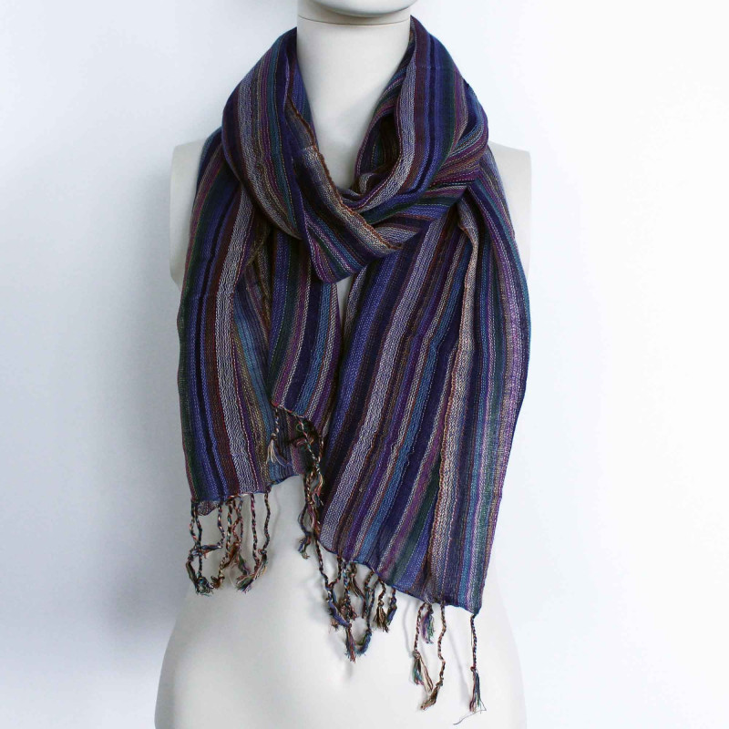 Foulards indiens bohèmes - 50 x 180 cm - Couleurs aléatoires avec fil doré