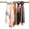 Grands foulards indiens bohèmes - 75 x 180 cm - Verts aléatoires