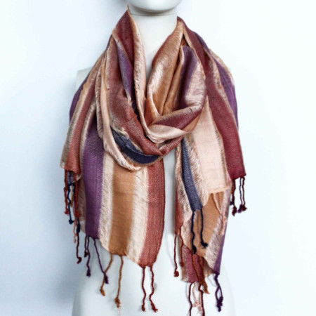 Grands foulards indiens bohèmes - 75 x 180 cm - Verts aléatoires