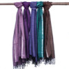 Grands foulards indiens bohèmes - 75 x 180 cm - Couleurs aléatoires avec fil doré