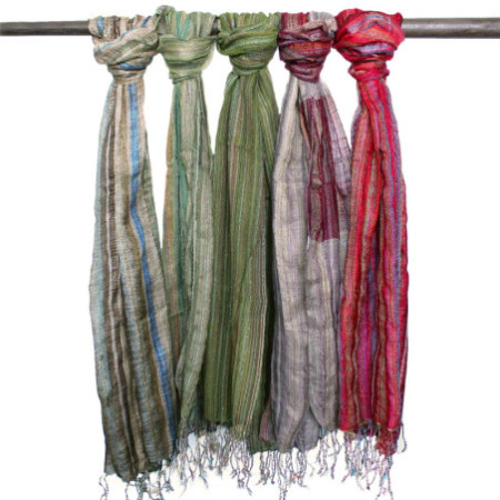 Foulards indiens bohèmes - 50 x 180 cm - Verts aléatoires