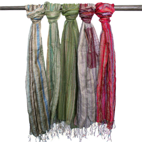 Foulards indiens bohèmes - 50 x 180 cm - Verts aléatoires