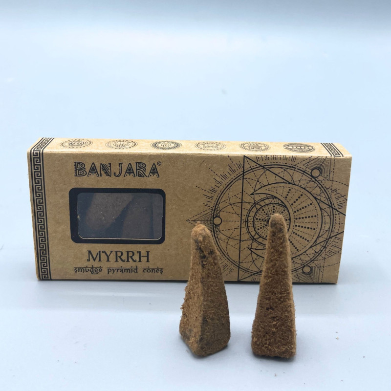 Cônes pyramidaux pour fumigation Banjara - Myrrhe