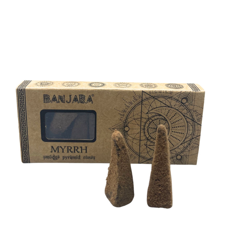 Cônes pyramidaux pour fumigation Banjara - Myrrhe