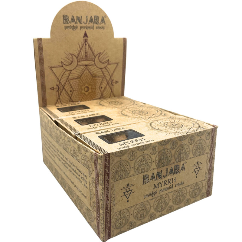 Cônes pyramidaux pour fumigation Banjara - Myrrhe