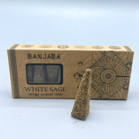 Cônes pyramidaux pour fumigation Banjara - Sauge blanche