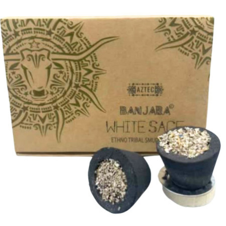 Tasses en résine Banjara - Sauge blanche