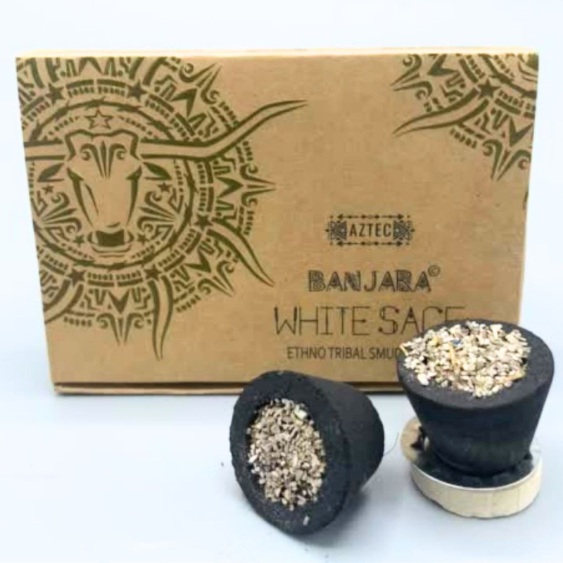 Tasses en résine Banjara - Sauge blanche