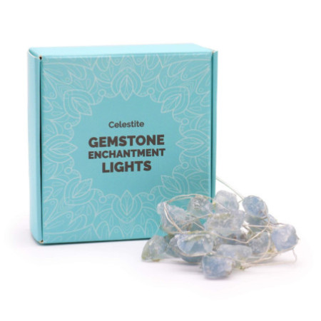 Lumières d'enchantement de pierres précieuses - Célestite