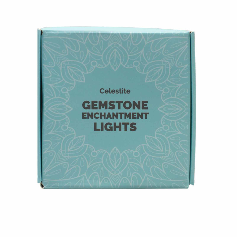 Lumières d'enchantement de pierres précieuses - Célestite