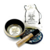 Coffret cadeau de bols chantants gravés à la main - 14 cm - Fleur de lotus
