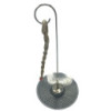 Ensemble porte-encens en corde et support plaqué argent - Fleur de vie