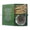 Ensemble porte-encens en corde et support plaqué argent - Fleur de mandala