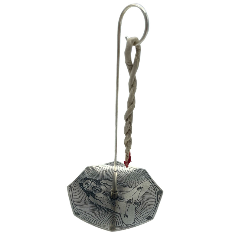 Ensemble de porte-encens en corde et plaqué argent - Sept chakras