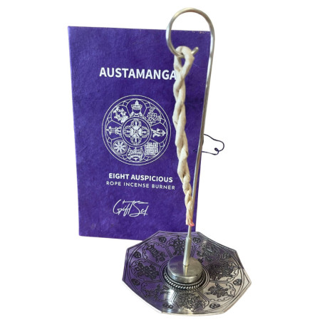 Ensemble de porte-encens en corde et plaqué argent - Astamangal
