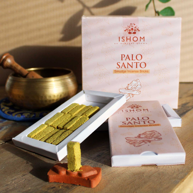 Lot de 15 briques d'encens naturel et brûleur - Palo Santo