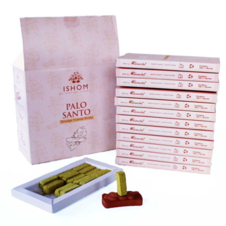 Lot de 15 briques d'encens naturel et brûleur - Palo Santo
