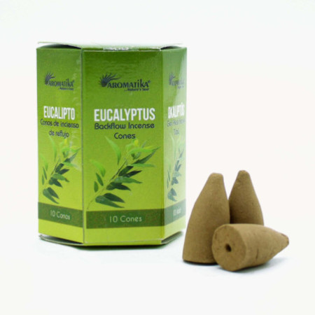 Lot de 10 encens Masala Backflow - Eucalyptus