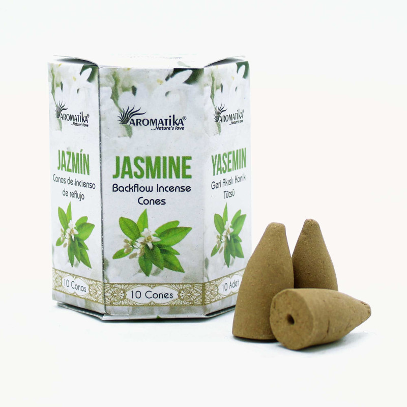 Lot de 10 encens Masala Backflow - Jasmin