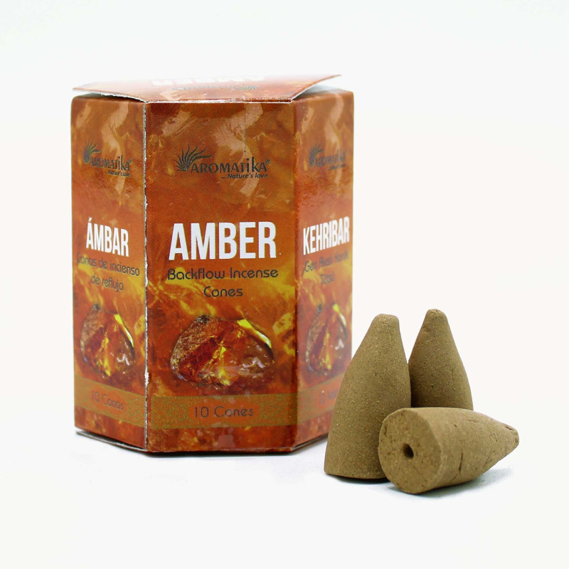 Lot de 10 encens Masala Backflow - Ambre