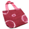 Sac en coton naturel teinté (227 g) - 38 x 42 x 12 cm - Anneaux marron - Poignée rose
