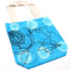 Sac en coton Tye-Dye (6oz) - 38x42x12cm - Boussole - Bleu - Poignée naturelle