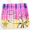 Sac en coton Tye-Dye (6oz) - 38x42x12cm - Lotus Buddha - Multicolore - Poignée naturelle