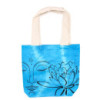 Sac en coton Tye-Dye (6oz) - 38x42x12cm - Lotus Buddha - Bleu - Anse naturelle