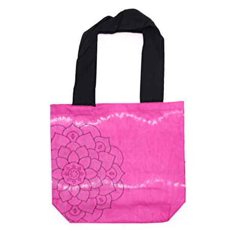 Sac en coton Tye-Dye (170 g) - 38 x 42 x 12 cm - Mandela - Magento - Poignée noire