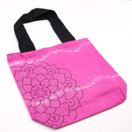 Sac en coton Tye-Dye (170 g) - 38 x 42 x 12 cm - Mandela - Magento - Poignée noire