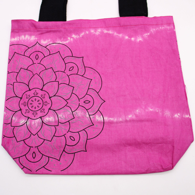 Sac en coton Tye-Dye (170 g) - 38 x 42 x 12 cm - Mandela - Magento - Poignée noire