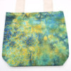 Sac en coton Tye-Dye (170 g) - 38 x 42 x 12 cm - Mandela - Vert/Bleu - Poignée naturelle