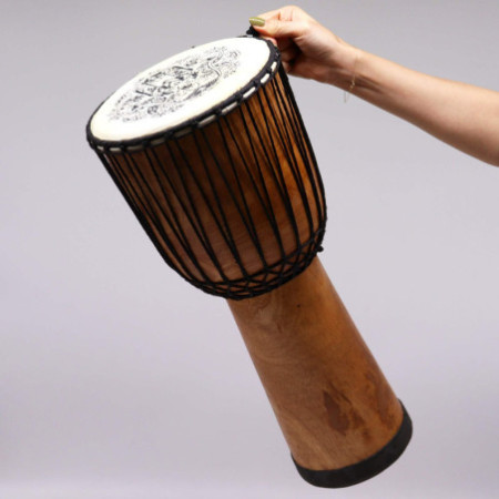 Djembé à table large fait main - 50 cm