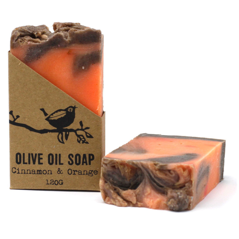 Savon à l'huile d'olive pure cannelle et orange - 120 g