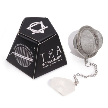 Passoire à thé en cristal brut et Quartz de roche