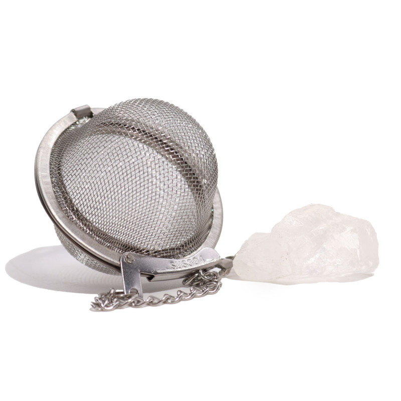 Passoire à thé en cristal brut et Quartz de roche